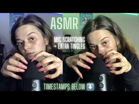 ASMR mic cover scratching + other random tapping & scratching triggers :)
