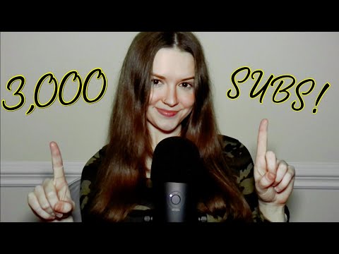 ASMR THANK YOU FOR 3,000 SUBSCRIBERS! ❤️
