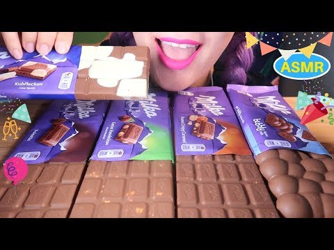 ASMR 밀카 초콜릿 파티(초콜렛먹방)|MILKA CHOCOLATE PARTY |CURIE. ASMR