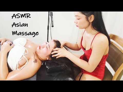 [ASMR ASIAN MASSAGE][No-ad]  Head Massages from Bunny Girl outfits. (Head spa part)