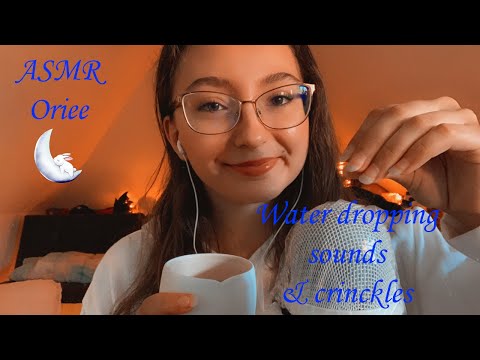 ASMR | Water dropping sounds & crickles 😵