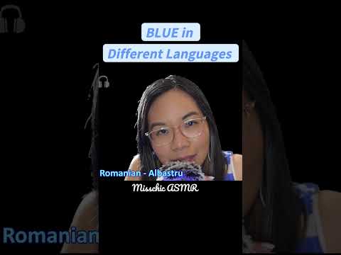 ASMR BLUE IN DIFFERENT LANGUAGES (Fidget Pop Tube) 💎💙 #shorts
