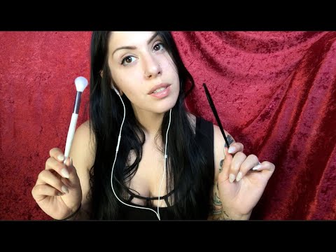 ASMR face brushing and personal attention
