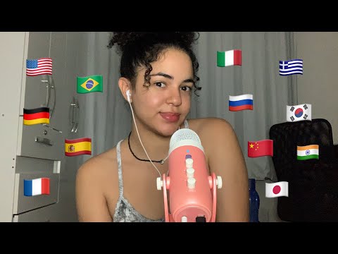 ASMR saying “sleep well” in 12 languages 🌎(clicky & cupped whispers, natural mouth sounds)