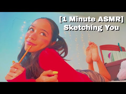 1 Minute ASMR Sketching You