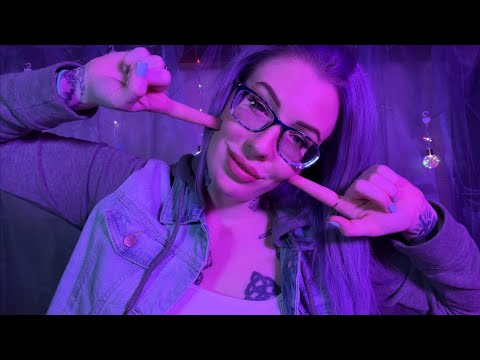 ASMR Hand Movements and Affirmations 💜 for anxiety + stress