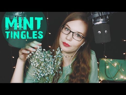 Mint Green Tingle Variety 💚 Sticky Fingers, Squishing, Scratching 💚 Whispered Binaural HD ASMR