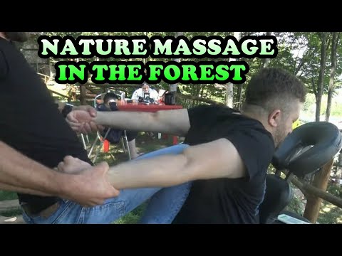 ASMR turkish nature massage in the forest + BACK CRACK + head,back,neck,ear,face,arm,sleep massage