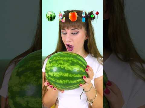 ASMR Emoji Watermelon, Lollipops, Kaki Mukbang #shorts