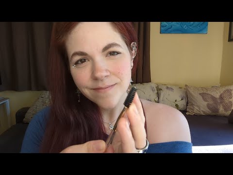 ASMR - Touching Your Ears with Hands and Brushes - Slow Movements and Talking