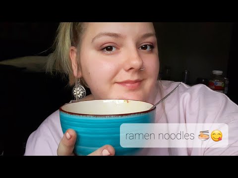 ASMR- Eating Ramen and Rambling