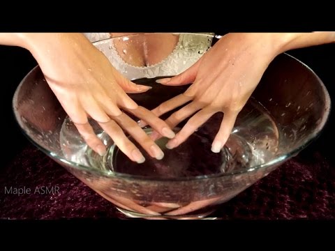 ✨ASMR Glass Tapping/Water Sounds/Hands In Bowl Of Water💦