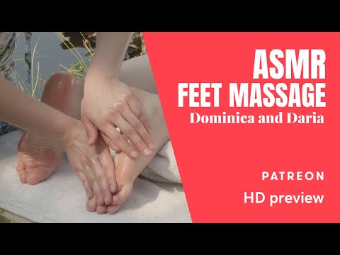 ASMR feet massage therapy video with Dominika.