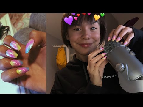 ASMR scratching the microphone🤪 (LONG NAILS) (VERY TINGLY)
