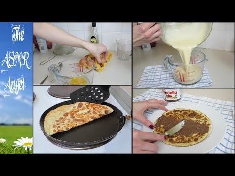 ASMR - Making English Pancakes with cooking sounds No Whispering (Binaural - 3D Sound)