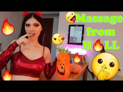 ASMR Flirty Devil Girl Gives You a Massage (Halloween Special 🎃)
