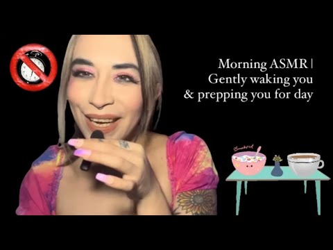 Morning ASMR | Gently waking you & prepping you for day roleplay (+ positive affirmations)