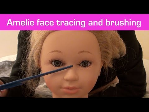 relaxing asmr face tracing & combing ft Amelie