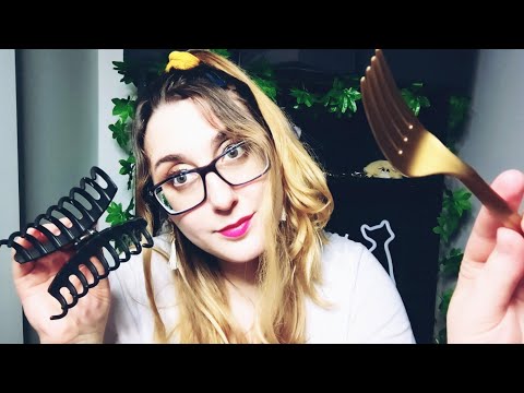 ASMR Visual Triggers To Make Your Eyes Heavy (x and dig, hand movements, fork, brushing +) pt. 1
