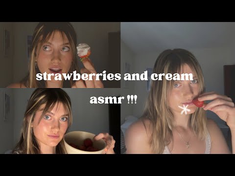 Strawberries and whipped cream ASMR!! (Also a fun q and a)