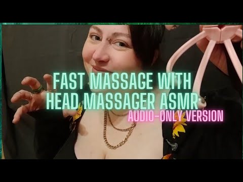 Fast and Aggressive Roleplay ASMR 🖤 Head and Neck Massage ASMR, Nape of Neck Scratching- Audio-Only