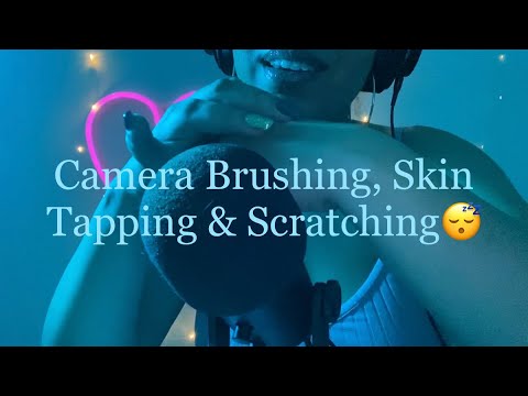 ASMR | Camera Brushing w/ Skin Tapping & Scratching