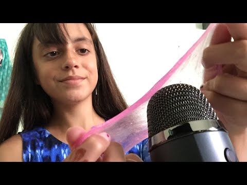 ASMR slime on the mic and chewing gum (testing fun tingly triggers!)