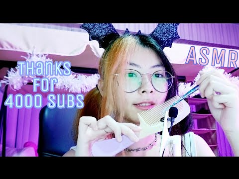 ASMR Thank you for 4000 subs| RANDOM TRIGGERS and Mouth Sounds| Mini Mic Test