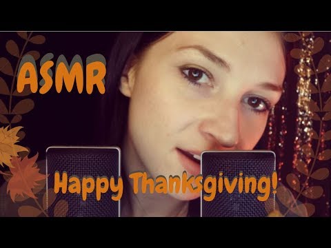 ASMR 🦃 Thanksgiving Food Themed 🥧 Trigger Words & Softer Microphone Brushing