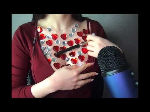 ASMR Body Jewel Tapping Brushing and Scratching