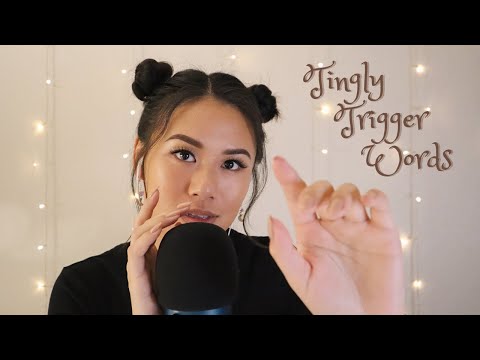 ASMR Whispering Tingly Trigger Words + Hand Movements
