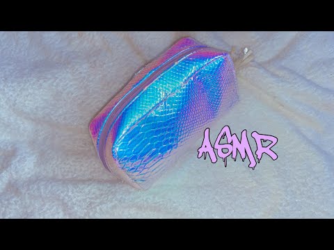 ASMR | Clean & Organized my make up bag Crispy whispers,Scratching