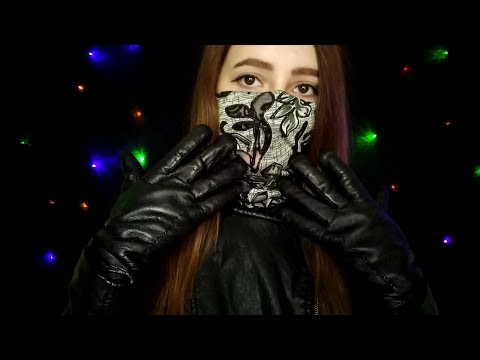 АСМР Шарф, Звуки Рта & Кожаные Перчатки | ASMR Fase Scarf & Leather Gloves