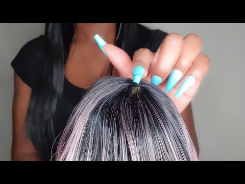 ASMR| Hair Brushing & Scalp Scratching ( No Talking)