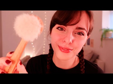 ASMR | Face Pampering ♡ Loving Personal Attention ♡ Skincare, Face Touching, Face Brushing, Spa ♡