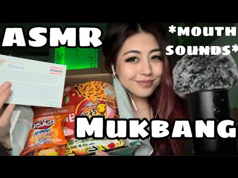 ASMR Trying Thai Snacks - Mukbang, Mouth sounds (TryTreats)