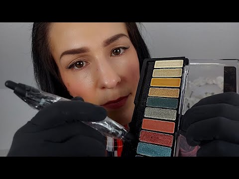 Doing your make up just with a crackling pen but use real make up products.[ASMR]