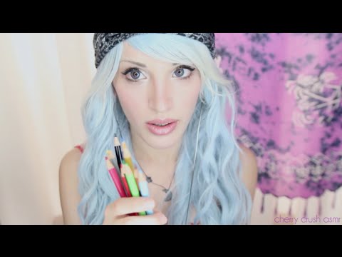 ASMR - Ear To Ear | kissing | Colored pencils | Coffee | nail file |