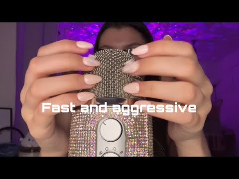 ASMR Fast and Aggressive Mic Scratching and Book Tapping ⚡️⚡️ Sians custom video