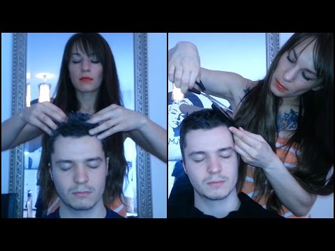 ASMR Shampoo Head Massage & Haircut *Female & Male ASMR*