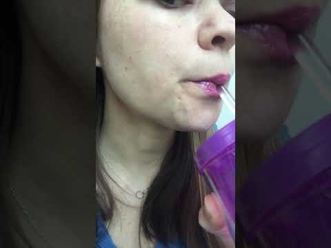 ASMR 💧💧💧 🥤 Hydration Station Satisfying Mouth Sounds Straw sipping WATER cup #shorts