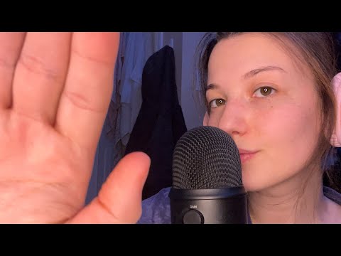 ASMR Tingly Trigger Words & Mouth Sounds & Face Touching.