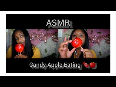 [ASMR] Candy Apple Eating 😋 | With Crunchy Sounds 🍬🍎