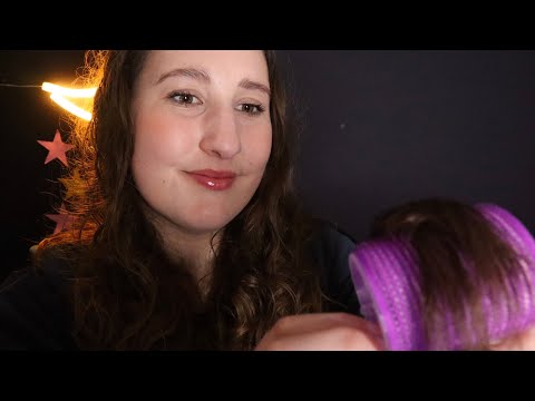 ASMR 💜 Putting Rollers in Your Hair 🎀 Brushing | Styling | Pampering 👱‍♀️