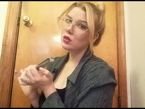 ASMR /Sassy Librarian Roleplay/ Gum Chewing, Whispering, and Typing
