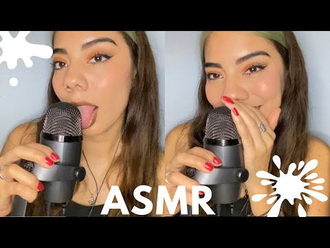 ASMR | Spit painting + Inaudible + Mouth Sounds ✨💦