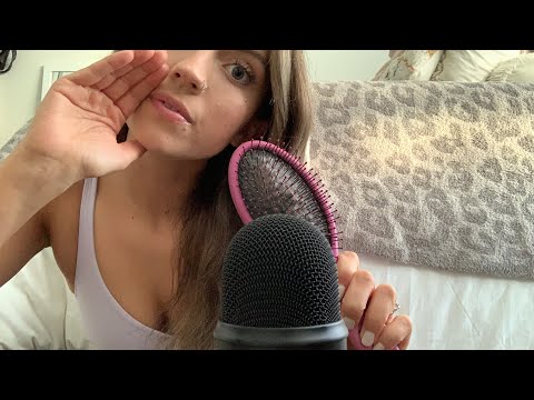 ASMR| RELAXING TRIGGERS TO HELP YOU SLEEP/TAPPING/HAIR BRUSHING & EAR TO EAR ATTENTION(mouth sounds)