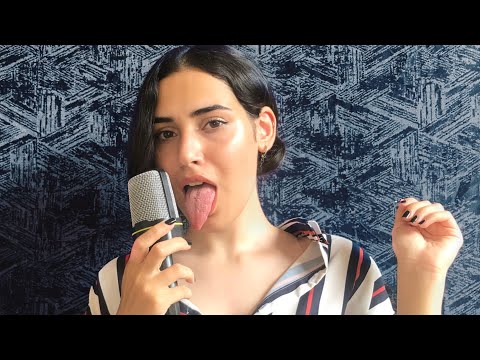 ASMR / sensitive wet mouth sounds (mic licking, tongue swirling, kiss you)