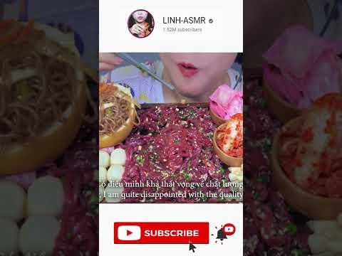 #shortvideo eating raw beef with #linhasmr