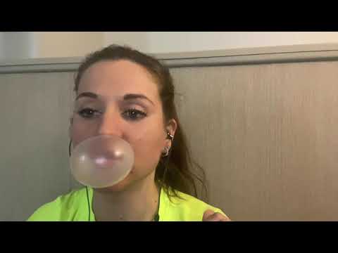 ASMR | Gum Chewing |big bubbles blowing & popping